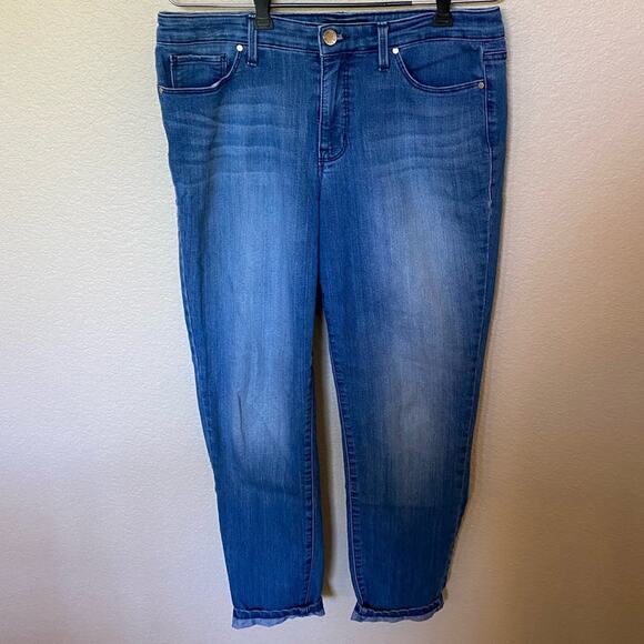 Nine West Medium Wash Skinny Ankle Jeans Size 10 - Picture 1 of 4